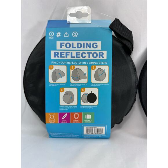 New‎ TWO Go Live Folding Reflector with Carrying Bag Travel Portable Photography - Picture 5 of 6
